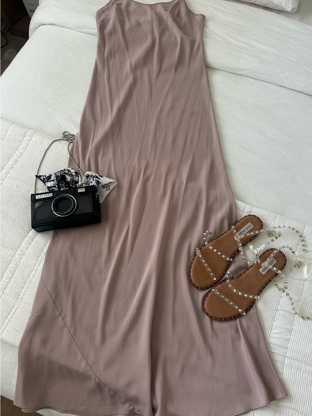 BCBGMaxAzria Mauve Slip Maxi Dress